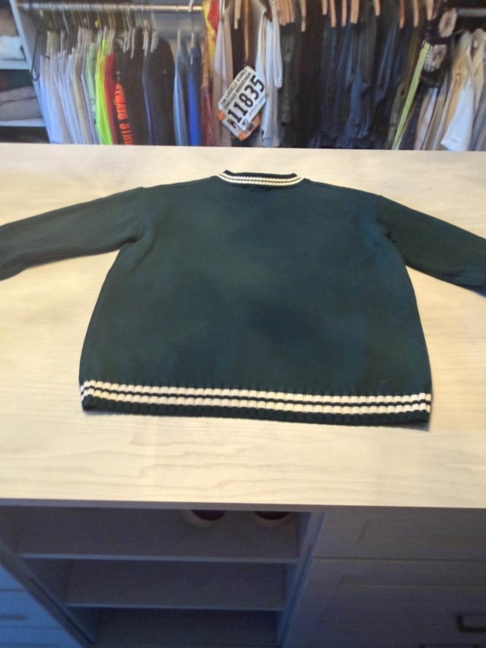 Yellow the Label Classic Forest Green Cashmere Sweater - Picture 9 of 14